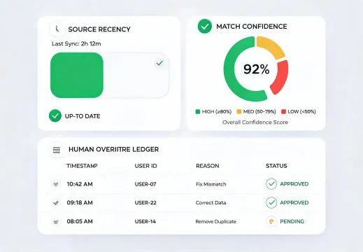 Data quality review dashboard