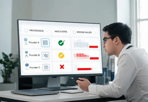 RevOps analyst comparing data provenance